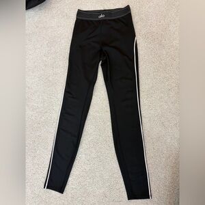 Black Leggings with White Trim